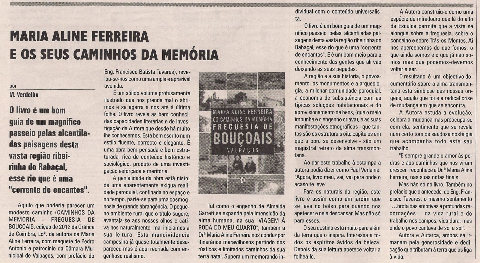 Bouçoães, Bouças, Ermidas, Lampaça, Real Covo, Tortomil, Vilartão